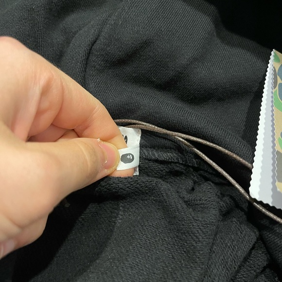 Bape A Bathing Ape Half Camo Half Black Hoodie - Picture 5 of 8